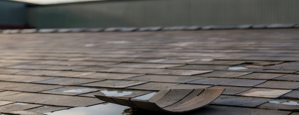 Drone capturing imagery of storm-damaged roofs for insurance assessment
