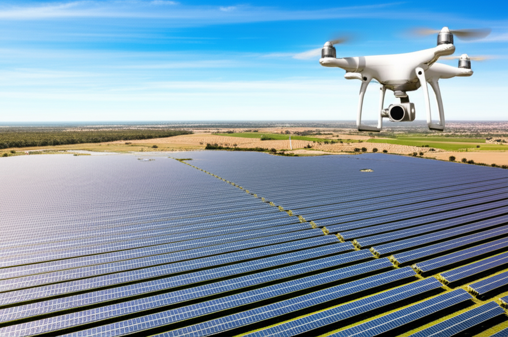 Solar farm drone